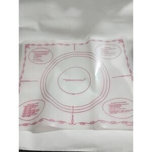 Vtg Tupperware Pastry Mat Red and White USA